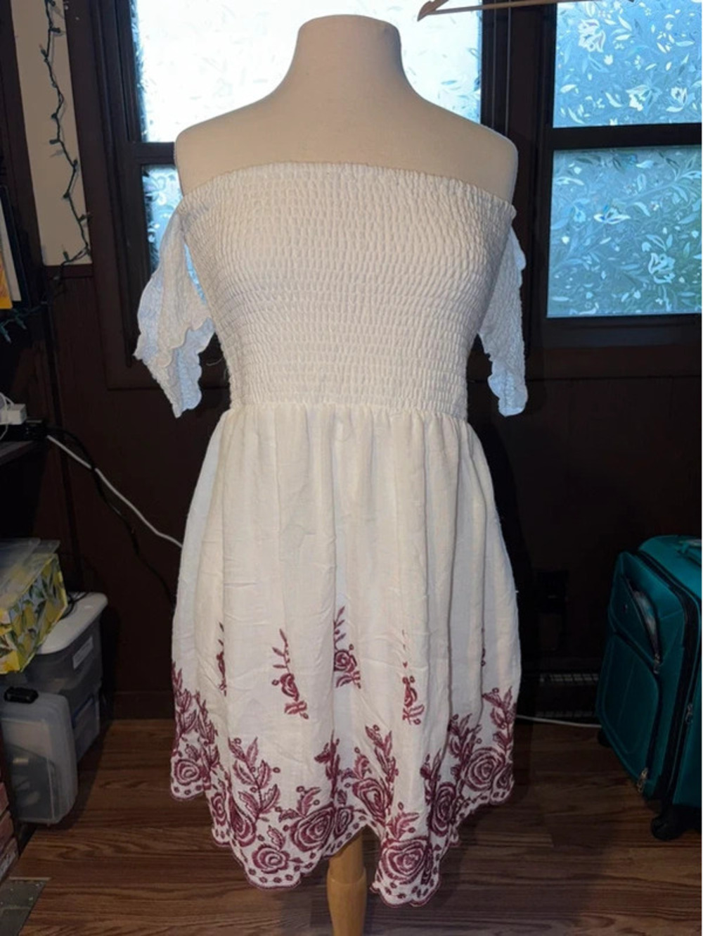 Embroidered Stretch Dress